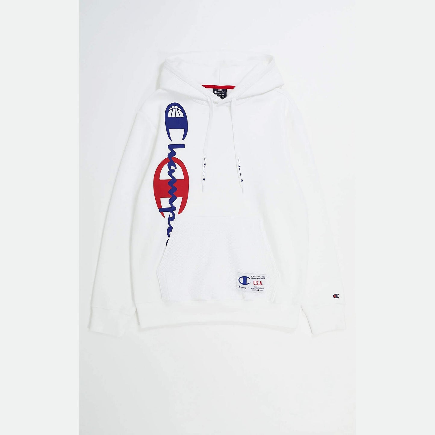 Champion Basketball Hooded Sweatshirt White