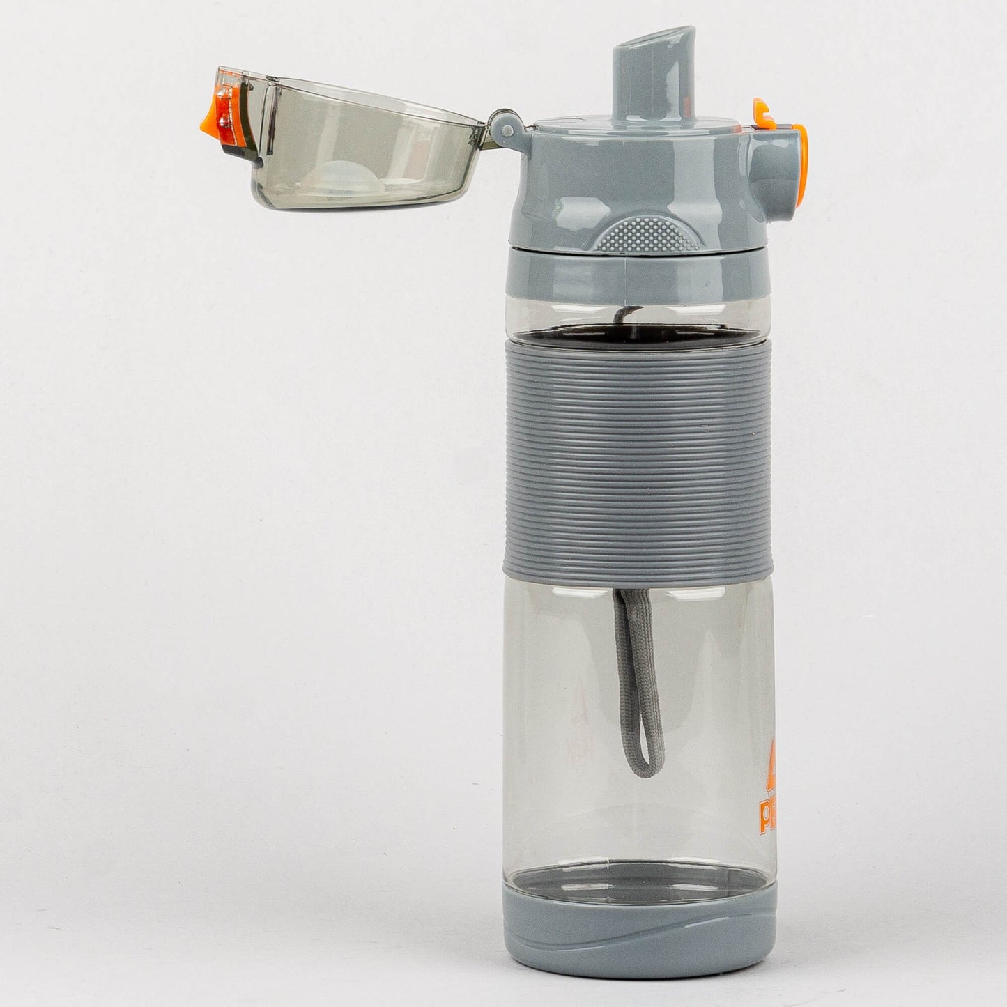 Priehľadná Športová fľaša Peak Tritan Bottle šedá/oranžová
