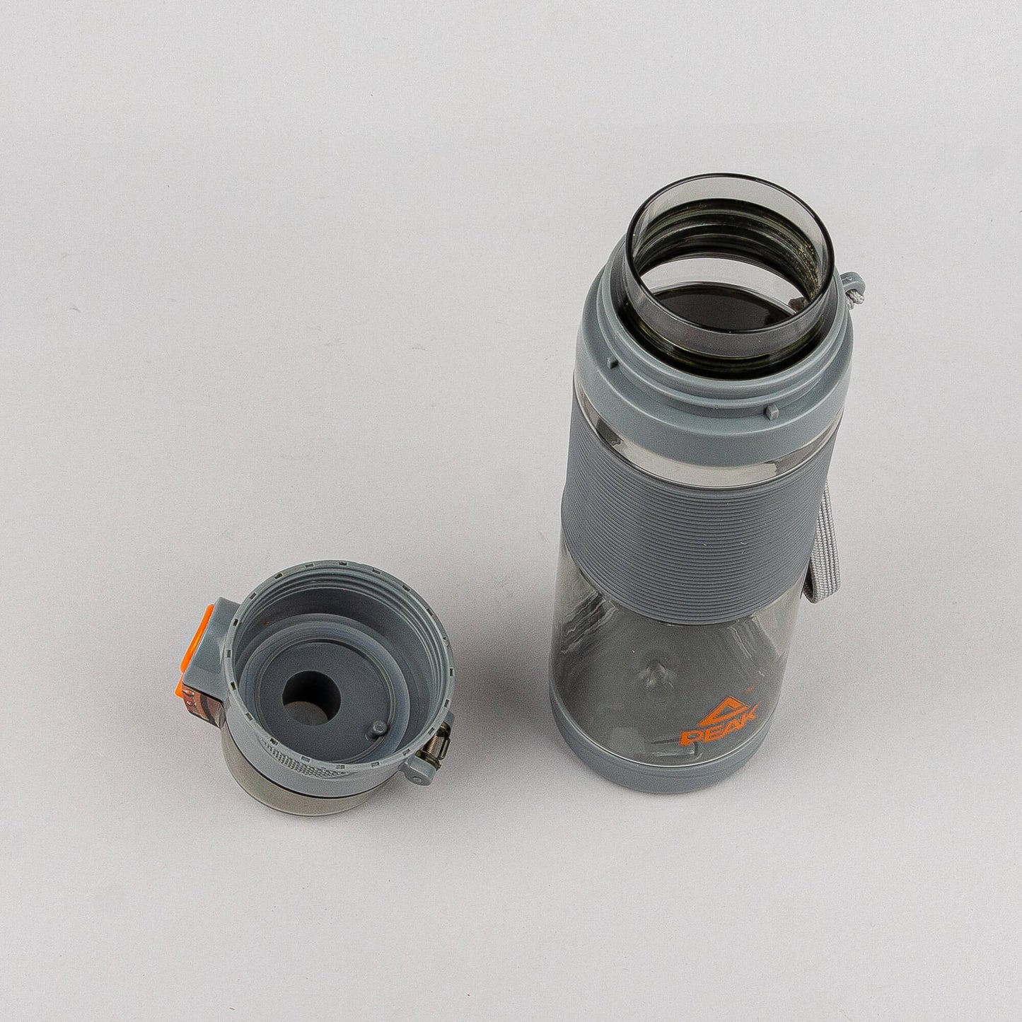 Priehľadná Športová fľaša Peak Tritan Bottle šedá/oranžová