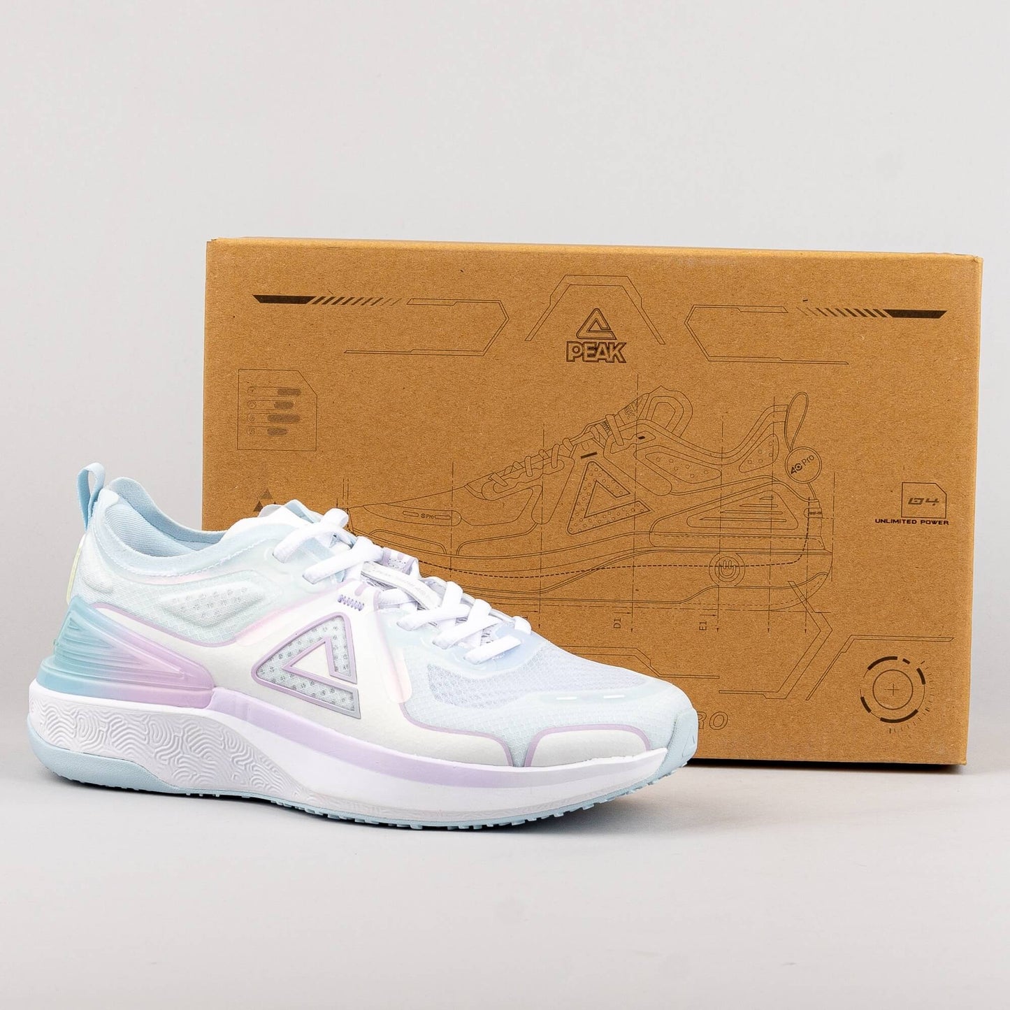 Peak Running Shoes Taichi 4.0 Pro Hy-Lan/Light Purple