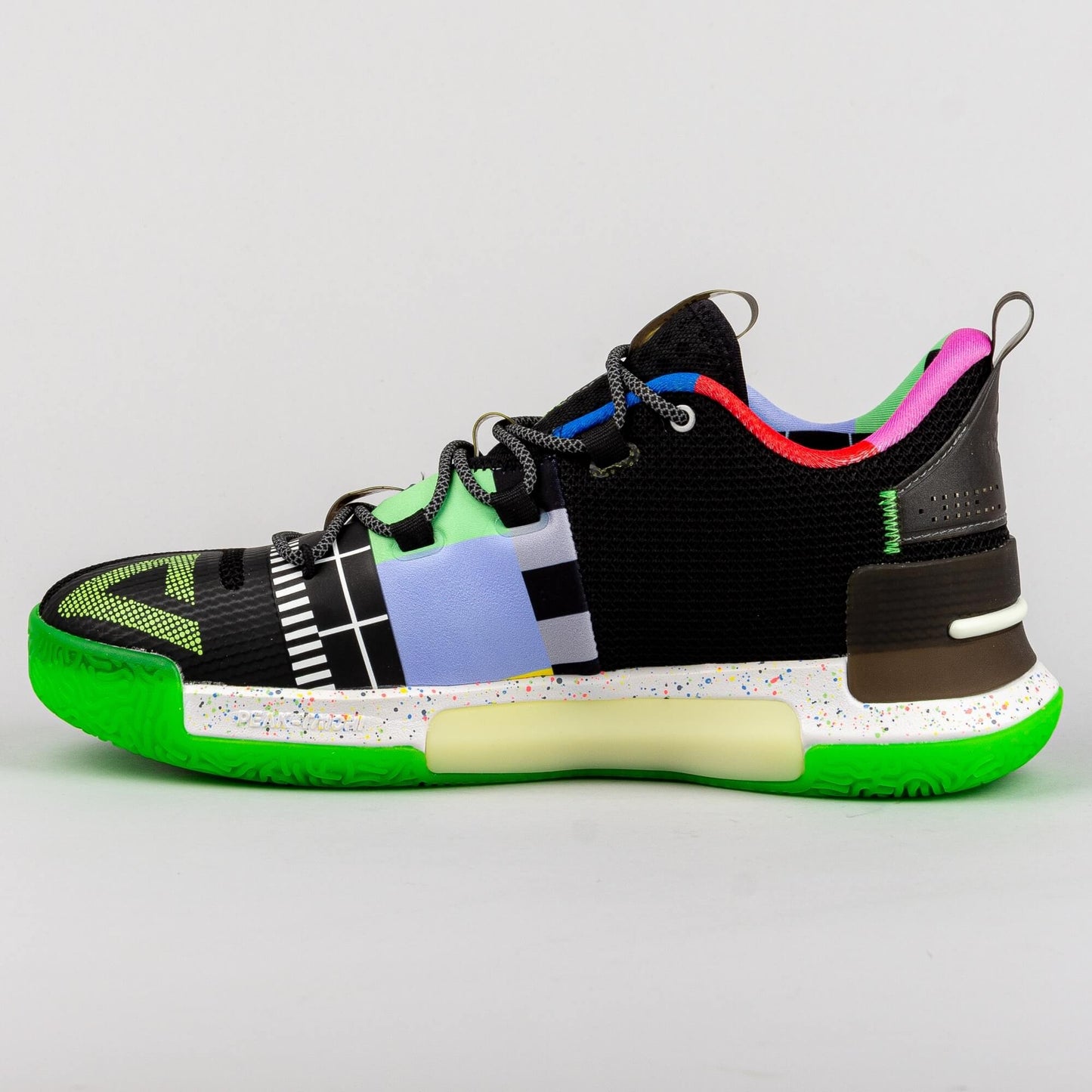 Basketbalové tenisky Peak Lou Williams Signature Basketball Shoes Flash 1 x 30ING „Analog“ Black/Fluorescent Green