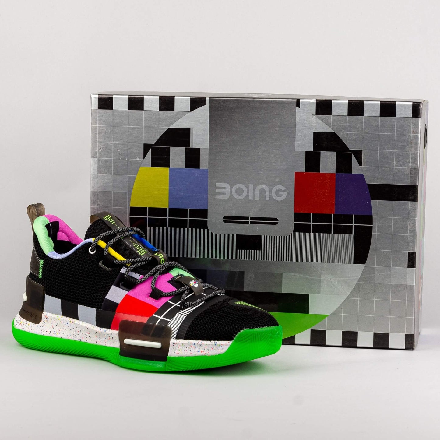 Basketbalové tenisky Peak Lou Williams Signature Basketball Shoes Flash 1 x 30ING „Analog“ Black/Fluorescent Green