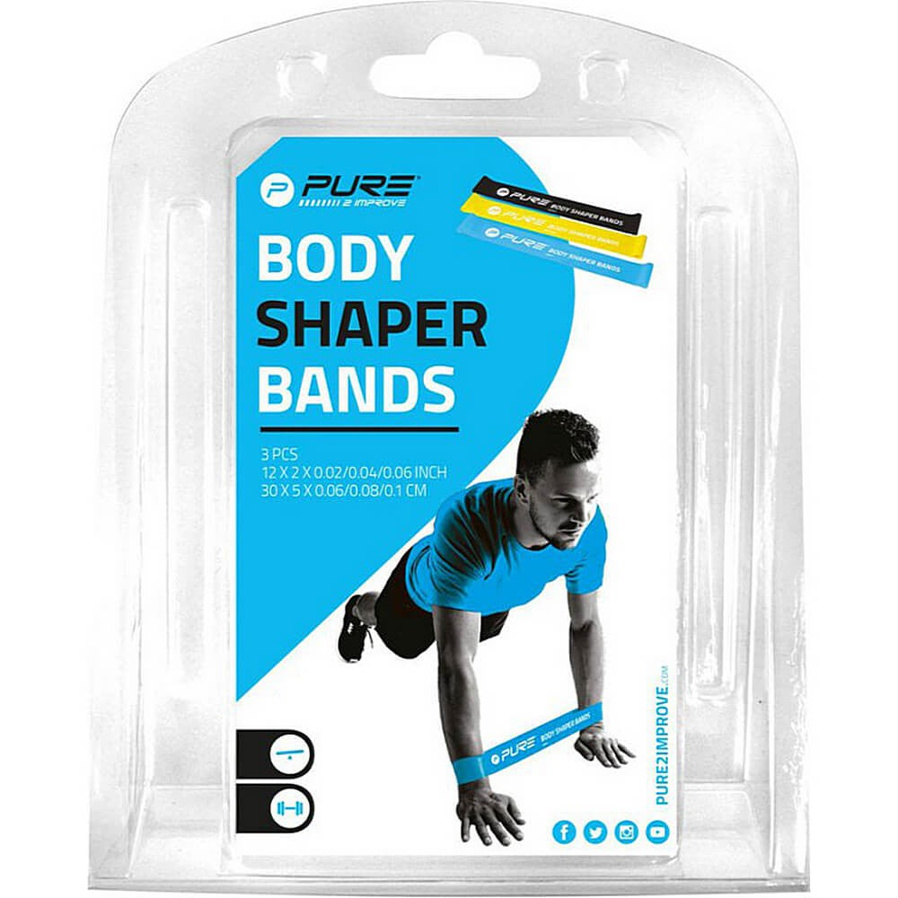 Gumené expandery Pure2Improve Body Shaper Bands Men - súprava 3 ks