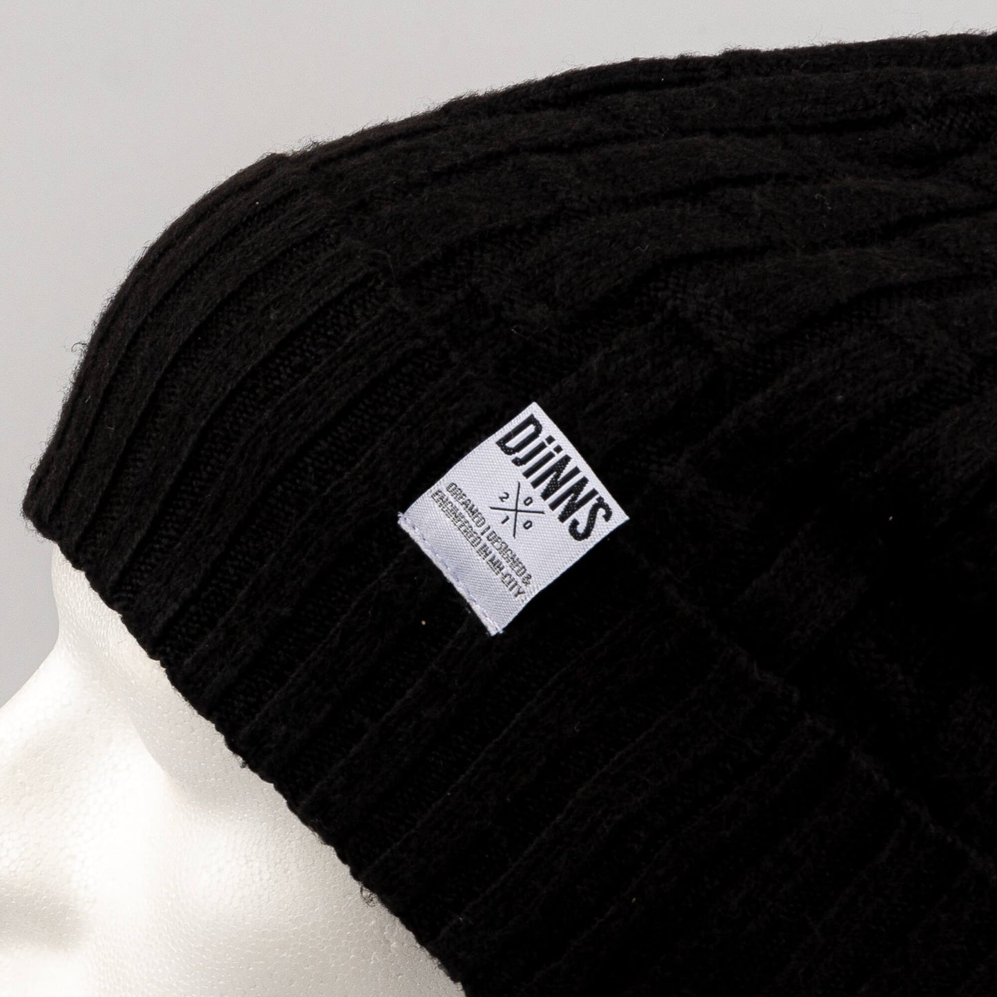 Zimná čiapka DJINN'S Basic Beanie Bamboo Knit čierna