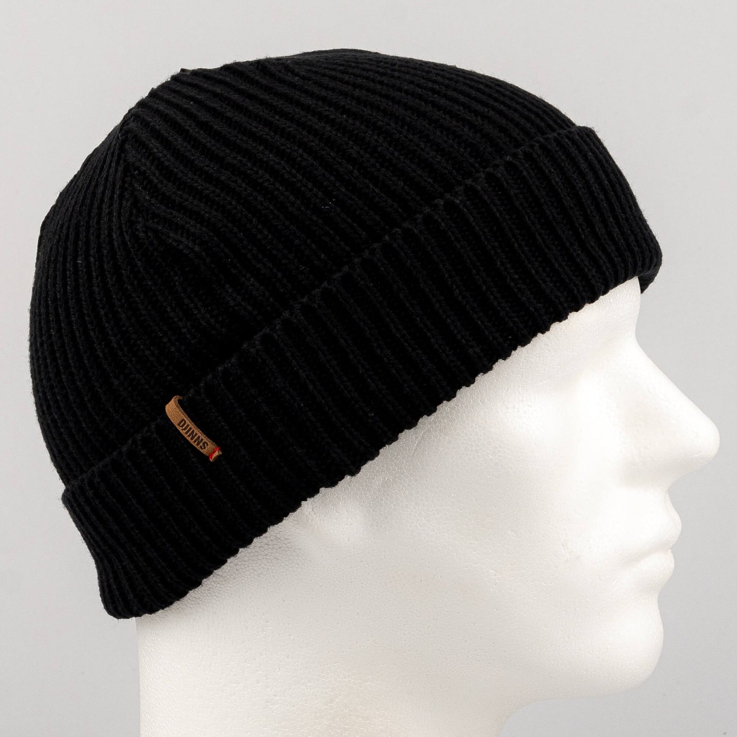 DJINN'S Super Short Beanie Rip Knit Nr.2 black