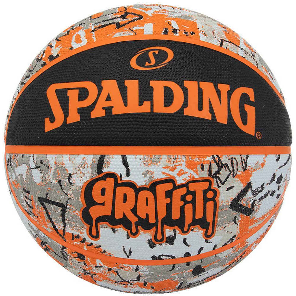 Spalding Orange Graffiti Rubber Basketball (sz. 5)