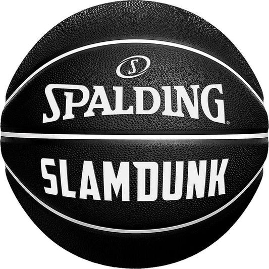 Spalding Slam Dunk Black White Rubber Basketball (sz. 5)