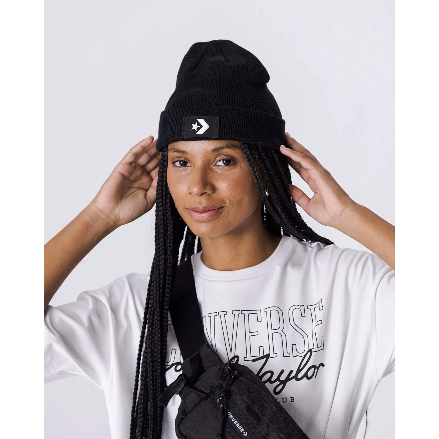 Zimná čiapka Converse Short Dome Beanie čierna