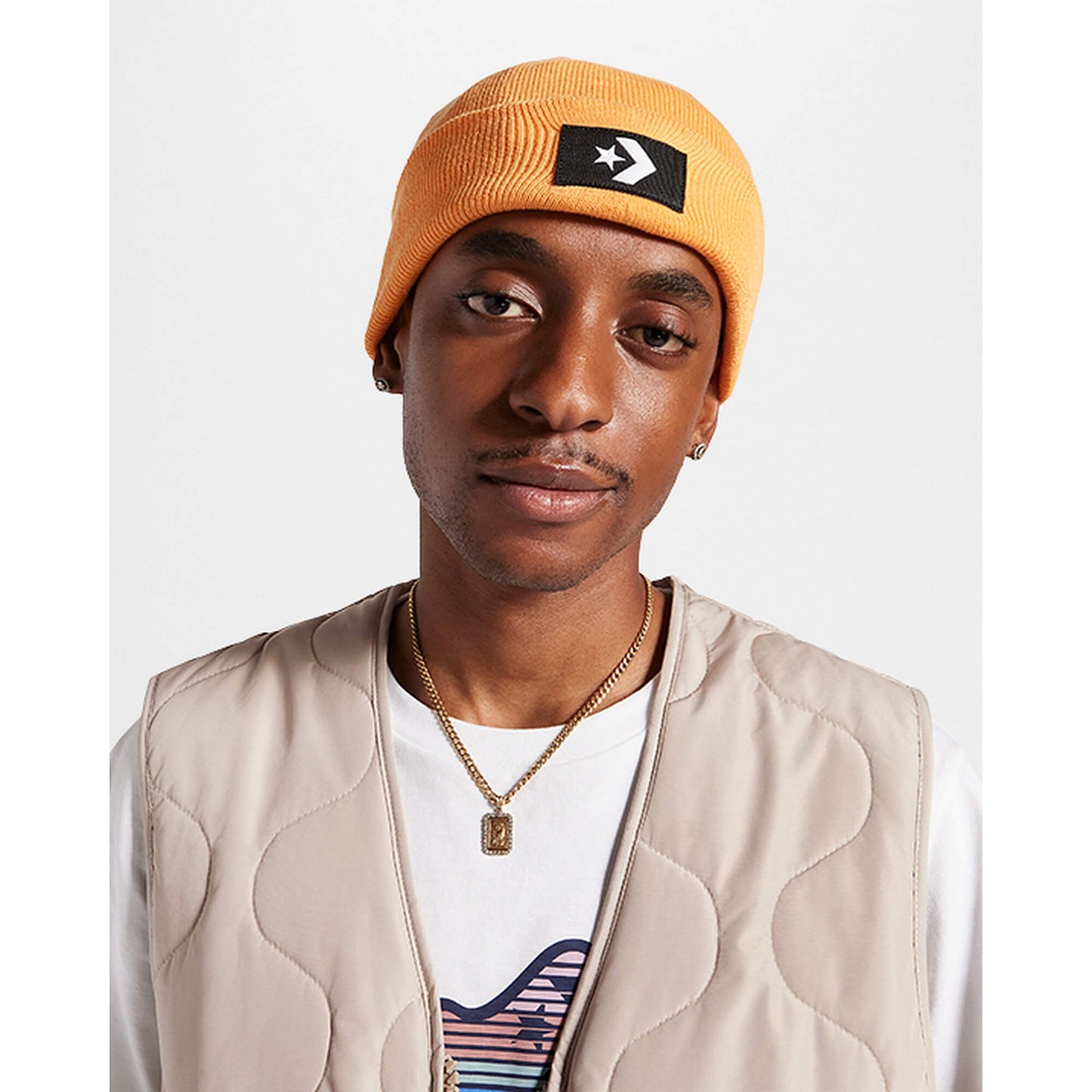 Zimná čiapka Converse Short Dome Beanie oranžová