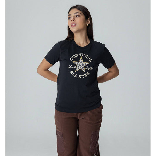 Converse Chuck Patch Leopard Infill Tee Black