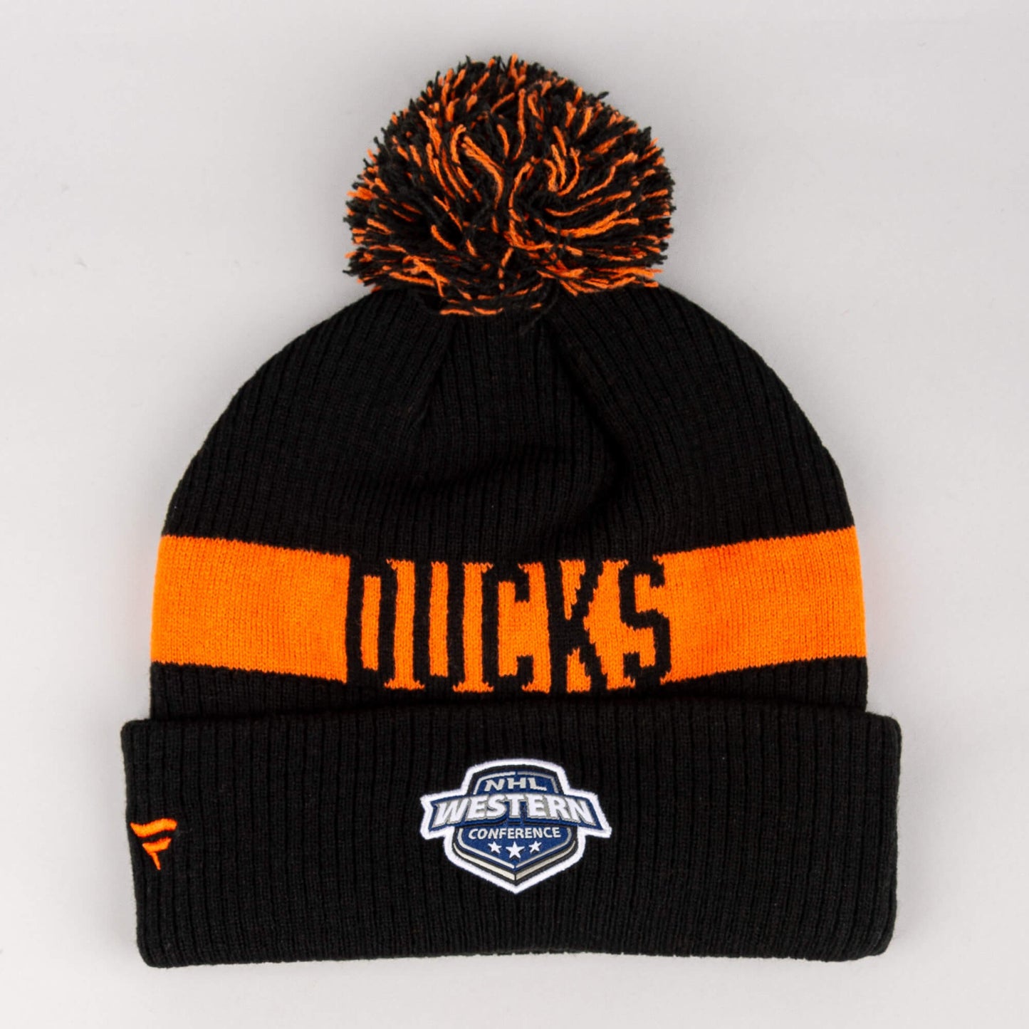 Fanatics NHL Fundamental Beanie Cuff with Pom Anaheim Ducks Black/Dark Orange