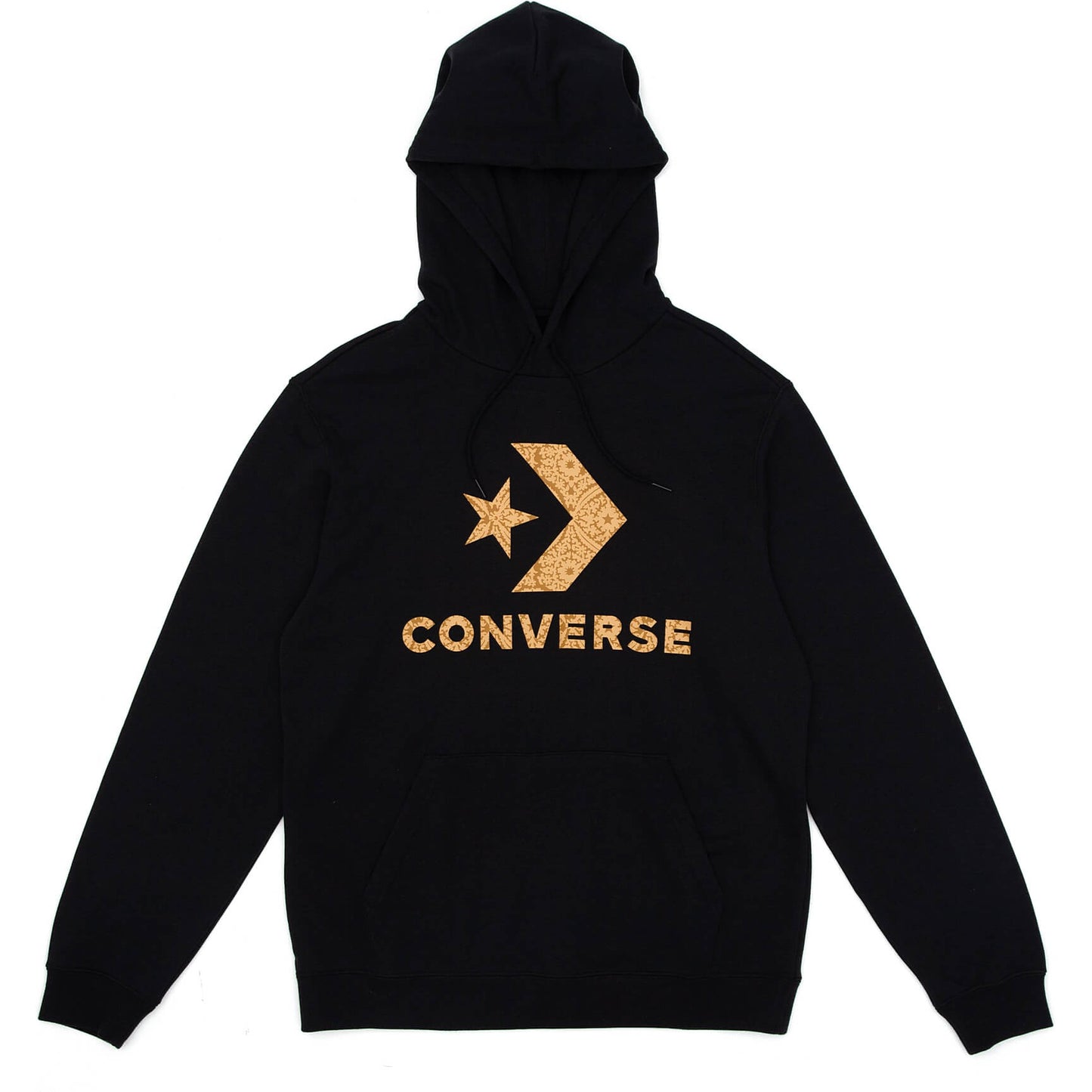 Mikina s kapucňou CONVERSE STANDARD FIT CENTER CHEST STAR NOVELTY HOODY čierna