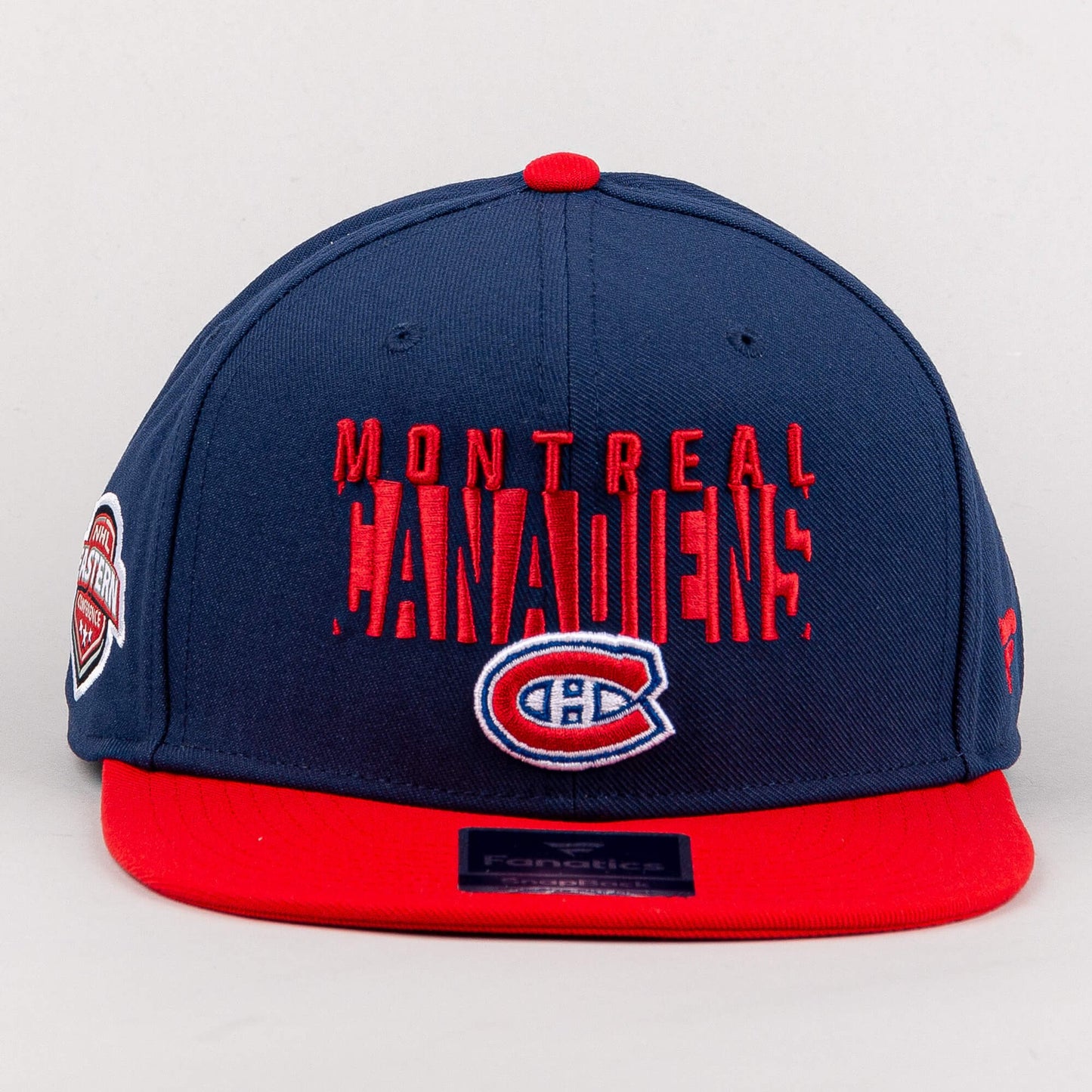 Fanatics NHL Fundamental Color Blocked Snapback Montreal Canadiens Athletic Navy/Bright Cardinal