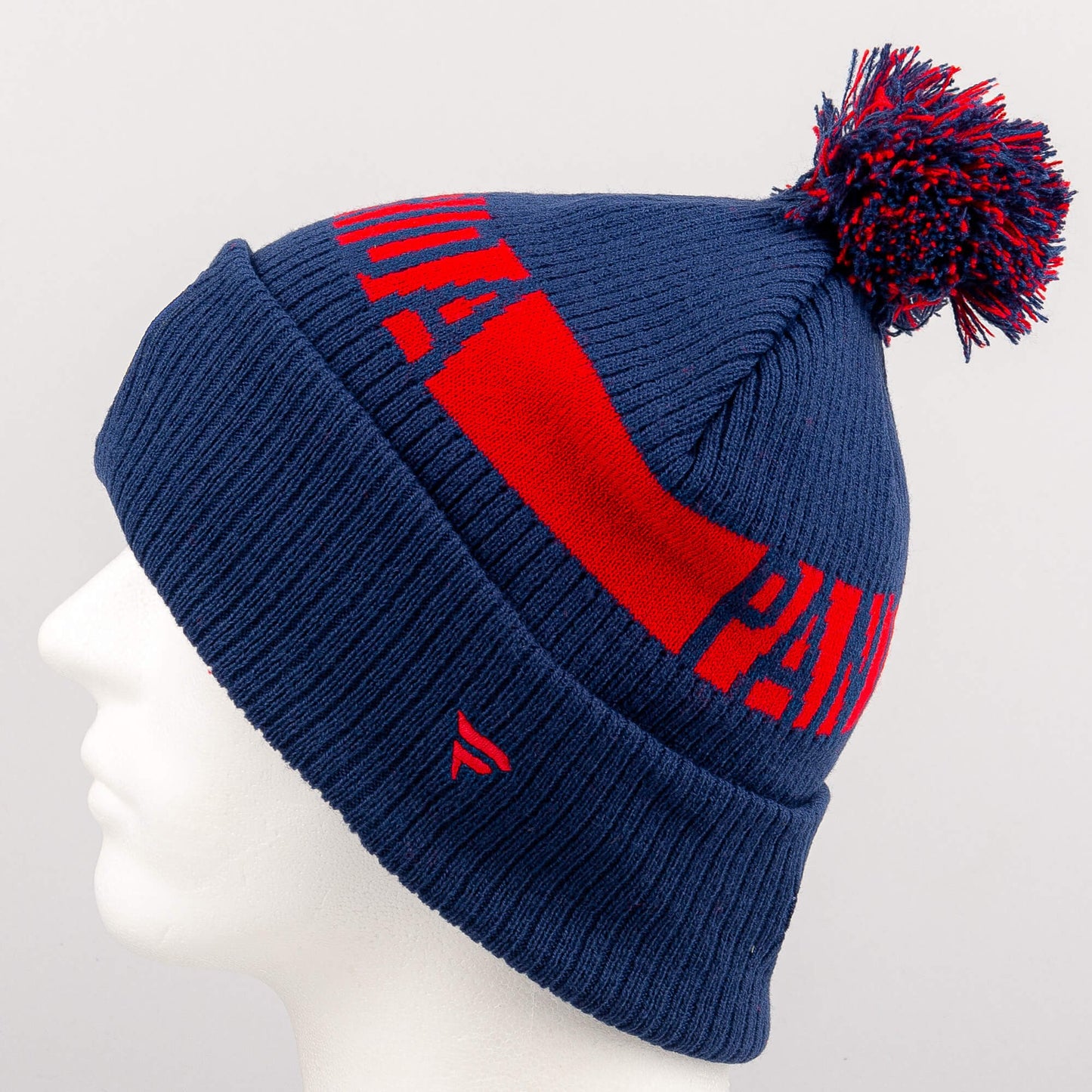 Zimná čiapka s brmbolcom Fanatics NHL Fundamental Beanie Cuff with Pom Florida Panthers tmavomodrá/červená