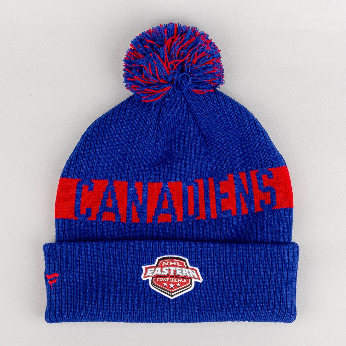 Zimná čiapka s brmbolcom Fanatics NHL Fundamental Beanie Cuff with Pom Montreal Canadiens tmavomodrá