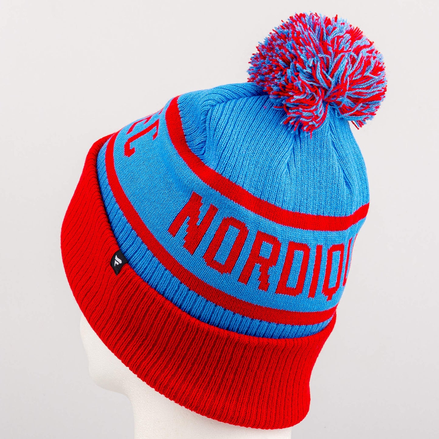 Zimná čiapka s brmbolcom Fanatics NHL Heritage Beanie Cuff with Pom Quebec Nordiques modrá/červená