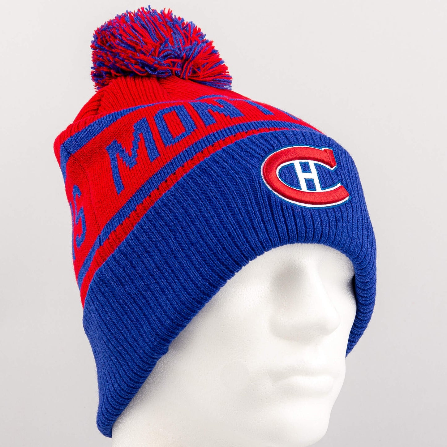 Zimná čiapka s brmbolcom Fanatics NHL Heritage Beanie Cuff with Pom Montreal Canadiens červená