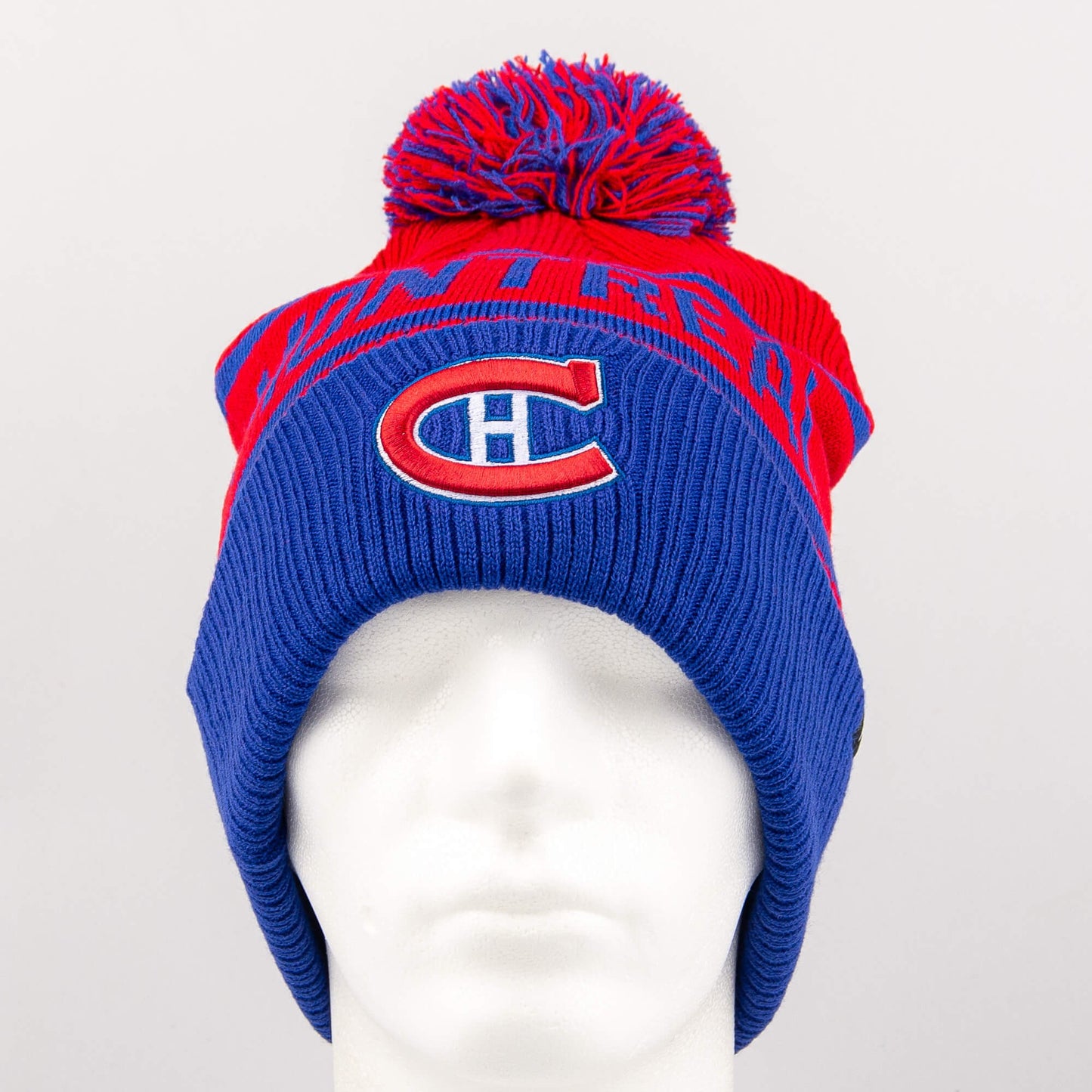 Zimná čiapka s brmbolcom Fanatics NHL Heritage Beanie Cuff with Pom Montreal Canadiens červená