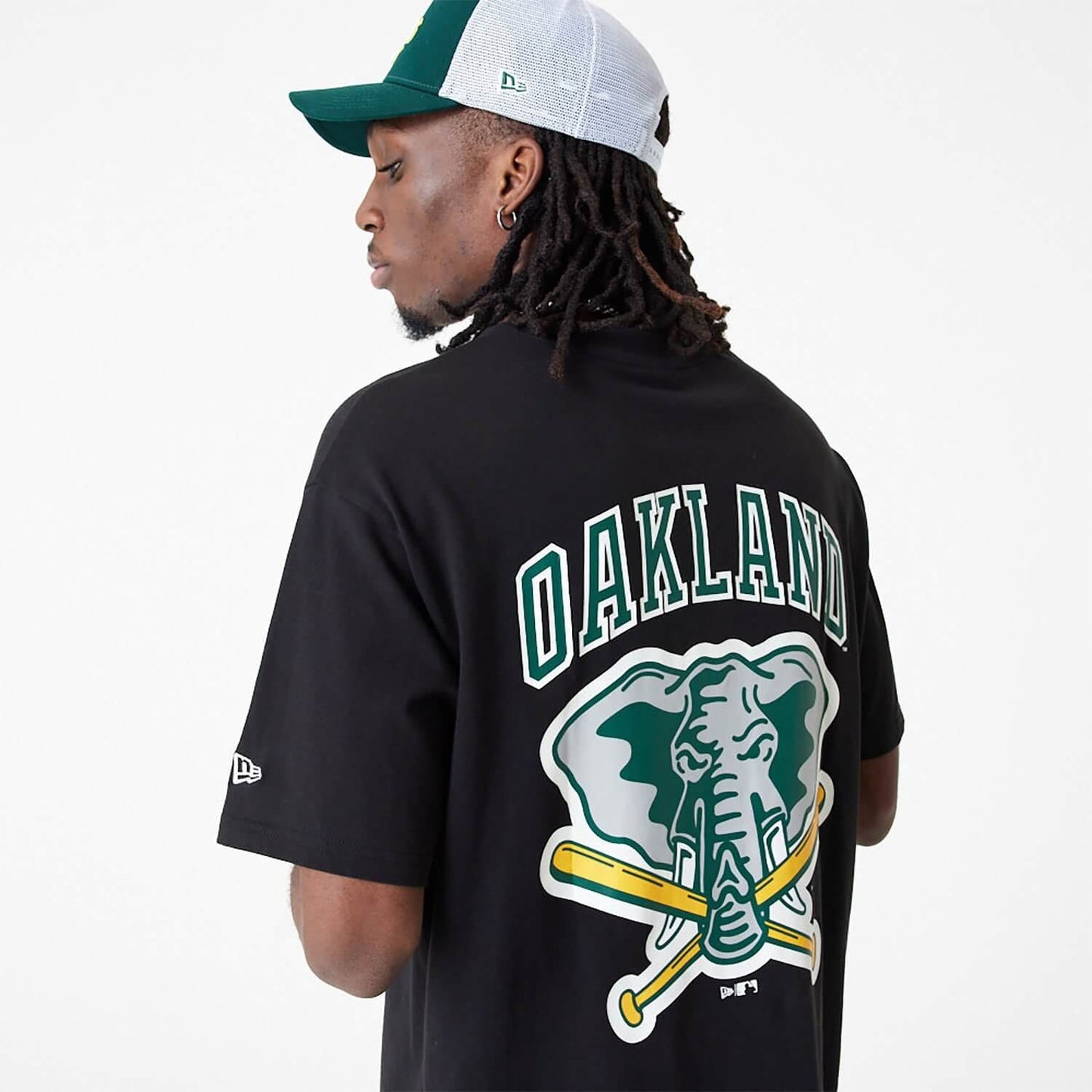 New Era MLB Oakland Athletics MLB Large Logo Oversized Black T-Shirt Black