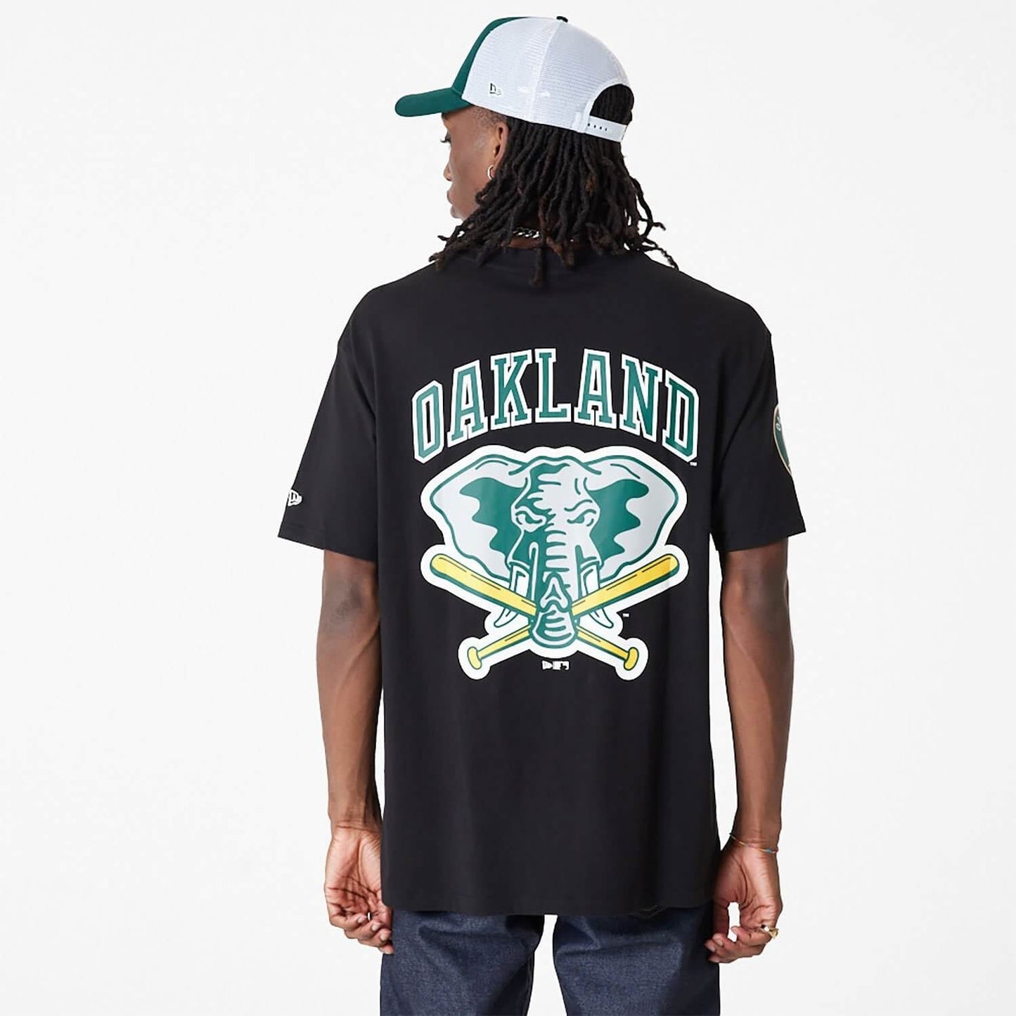 New Era MLB Oakland Athletics MLB Large Logo Oversized Black T-Shirt Black
