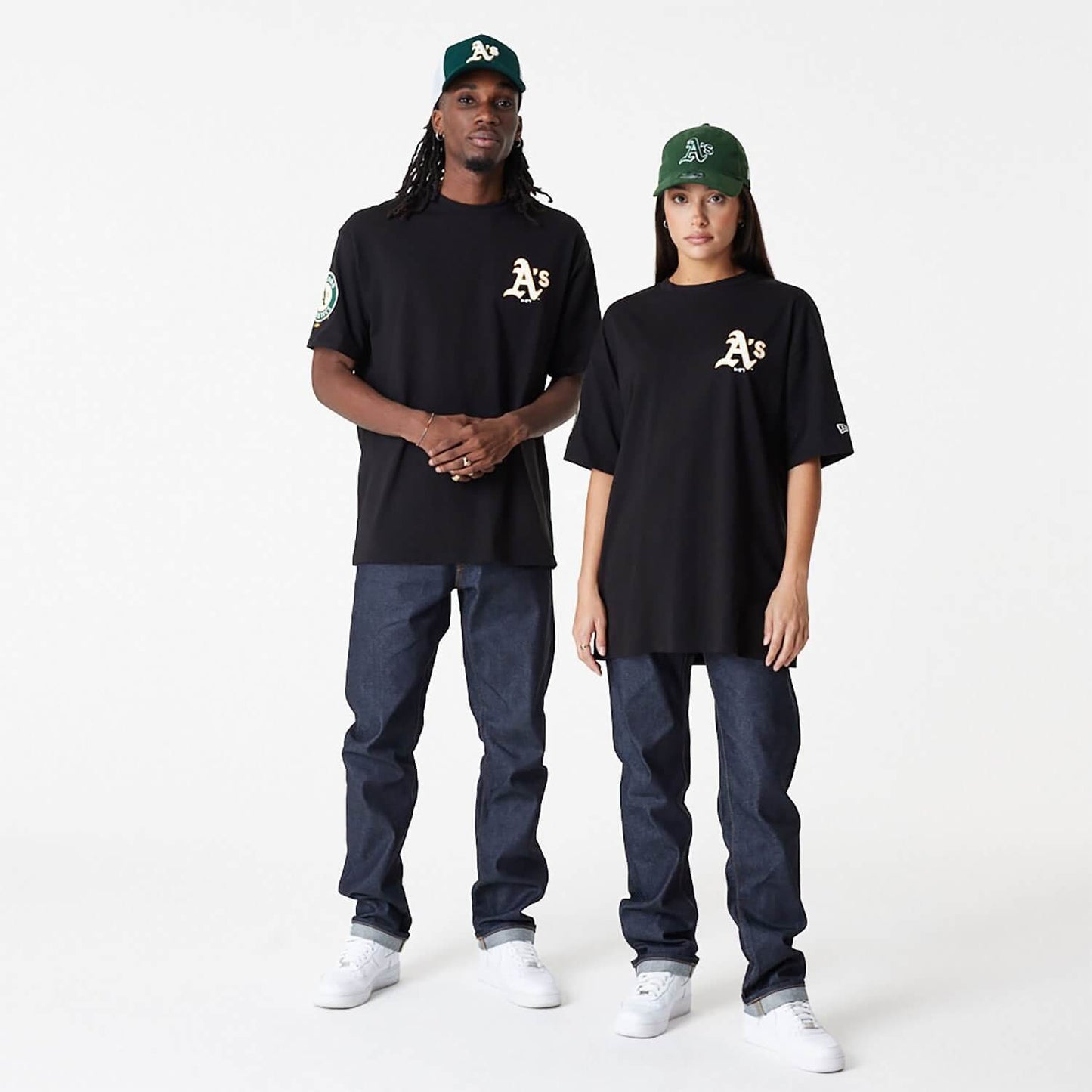 New Era MLB Oakland Athletics MLB Large Logo Oversized Black T-Shirt Black