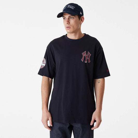 New Era MLB New York Yankees MLB Large Logo Oversized Navy T-Shirt Blue