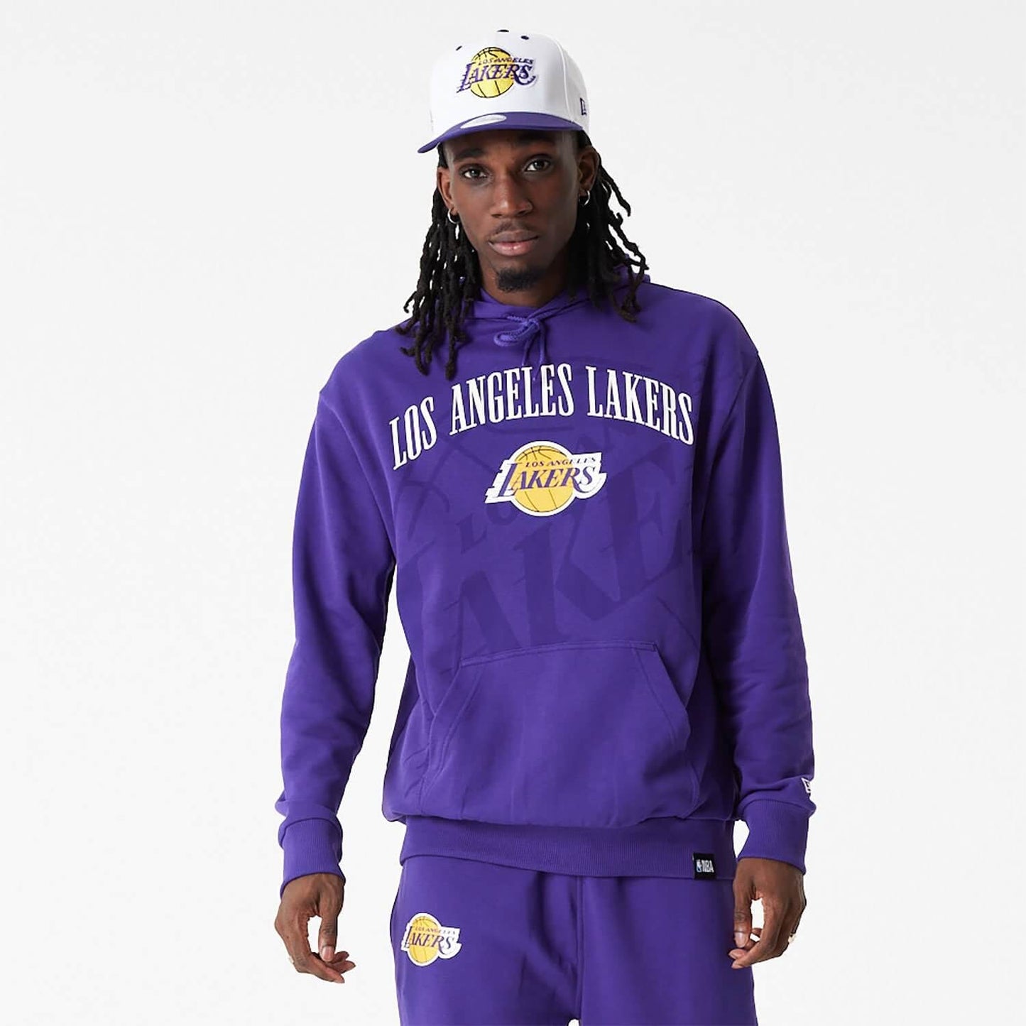 Mikina s kapucňou New Era NBA LA Lakers NBA Logo Purple Pullover Hoodie fialová