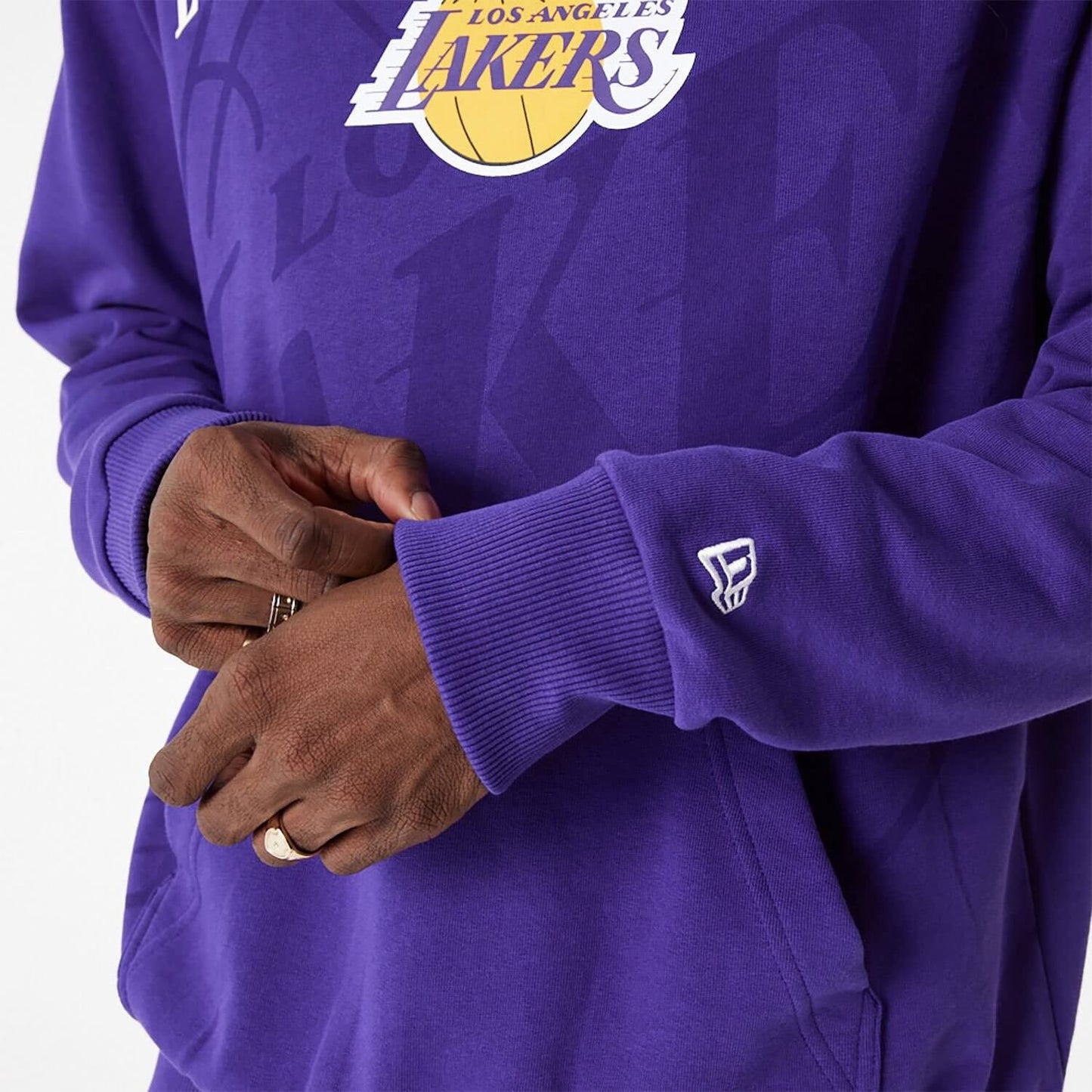Mikina s kapucňou New Era NBA LA Lakers NBA Logo Purple Pullover Hoodie fialová