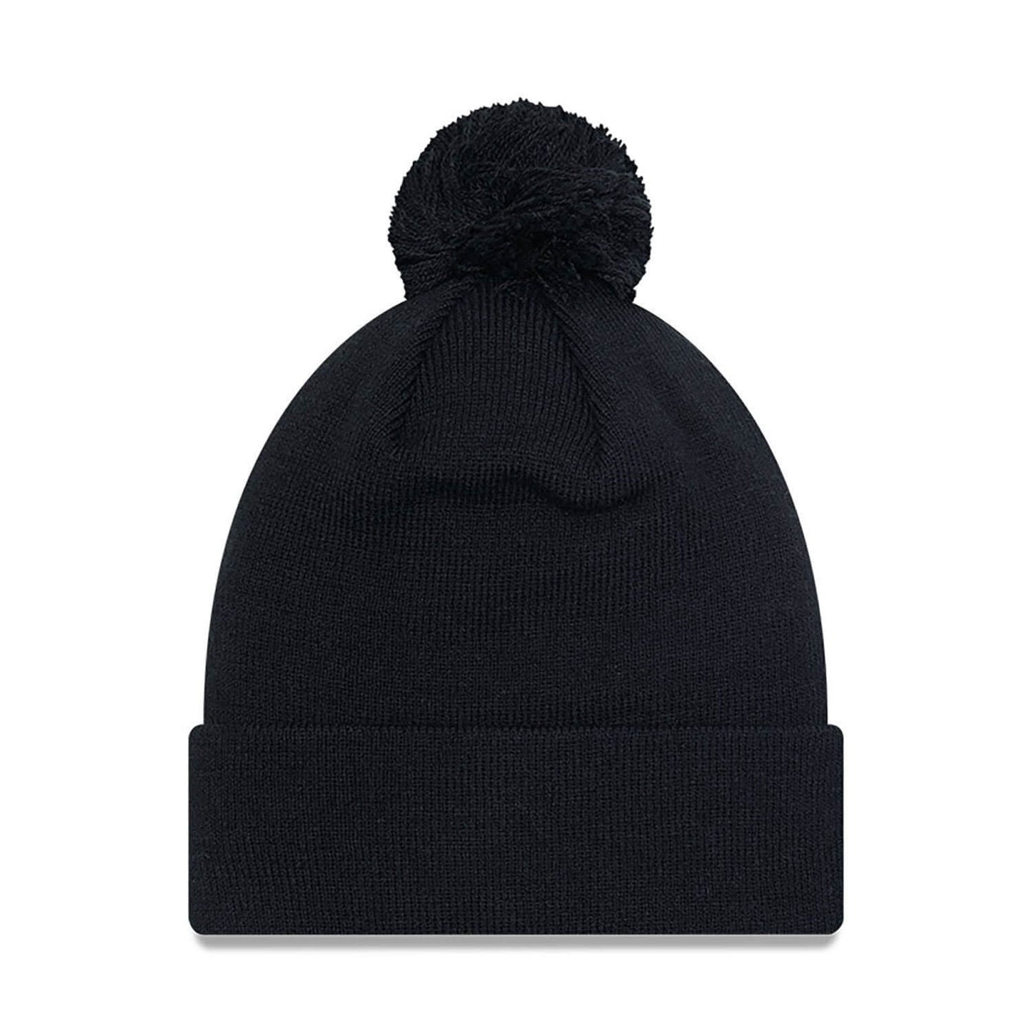 Dámska zimná čiapka s brmbolcom New Era MLB New York Yankees Metallic Pom Black Womens Bobble Knit Beanie Hat čierna
