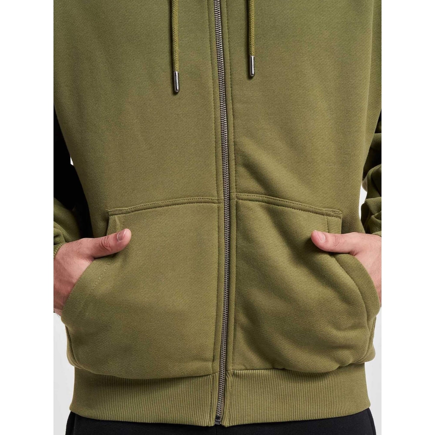 Sean John SJ Script Logo Backprint Peached Zip Hoodie olive