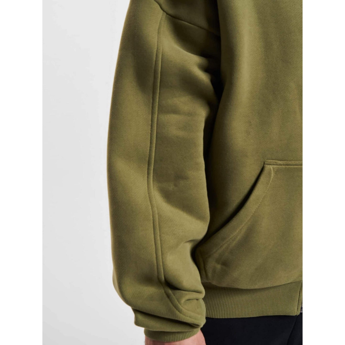 Sean John SJ Script Logo Backprint Peached Zip Hoodie olive
