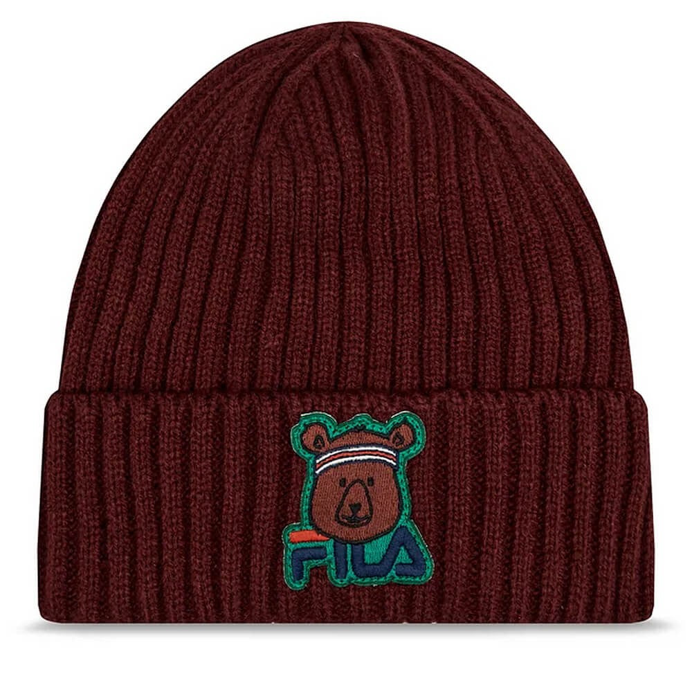 Detská zimná čiapka FILA TARUT Animal family Kids Warm beanie bordová