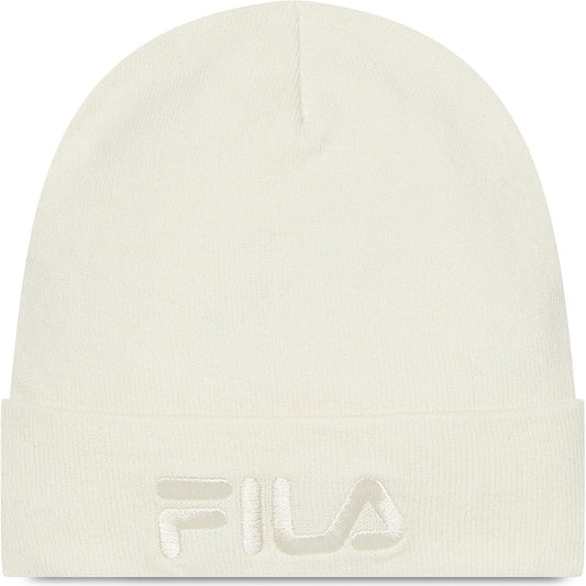Zimná čiapka FILA BLAINE Slouchy Beanie with flag logo krémovo-biela