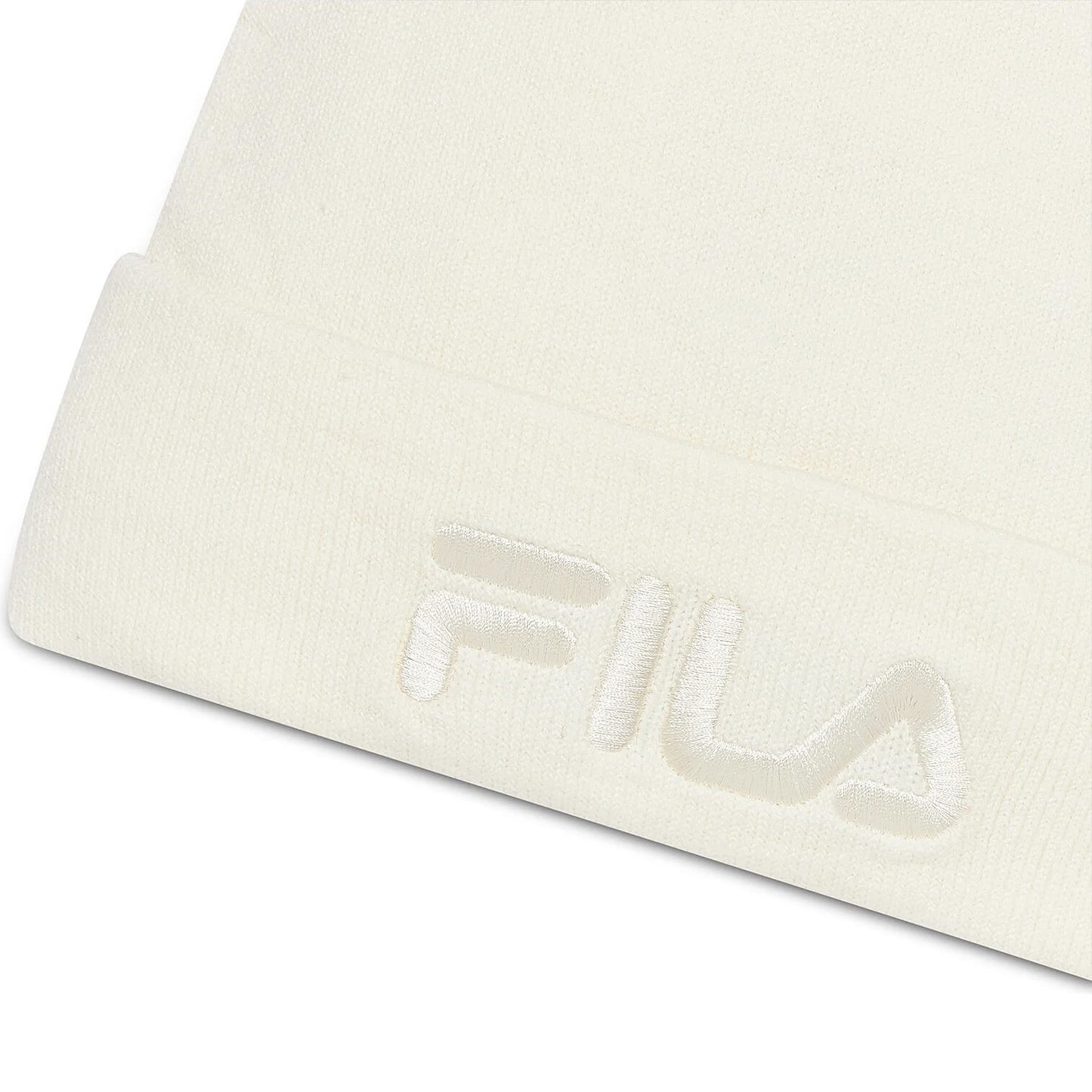 Zimná čiapka FILA BLAINE Slouchy Beanie with flag logo krémovo-biela