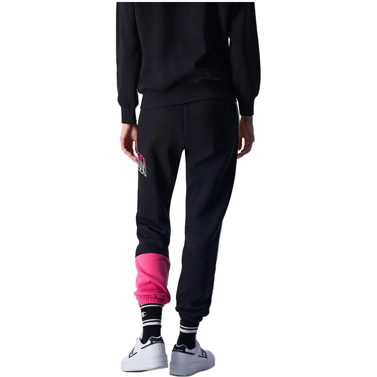 Champion Multi Colour Punch Fleece Joggers Black/Pink