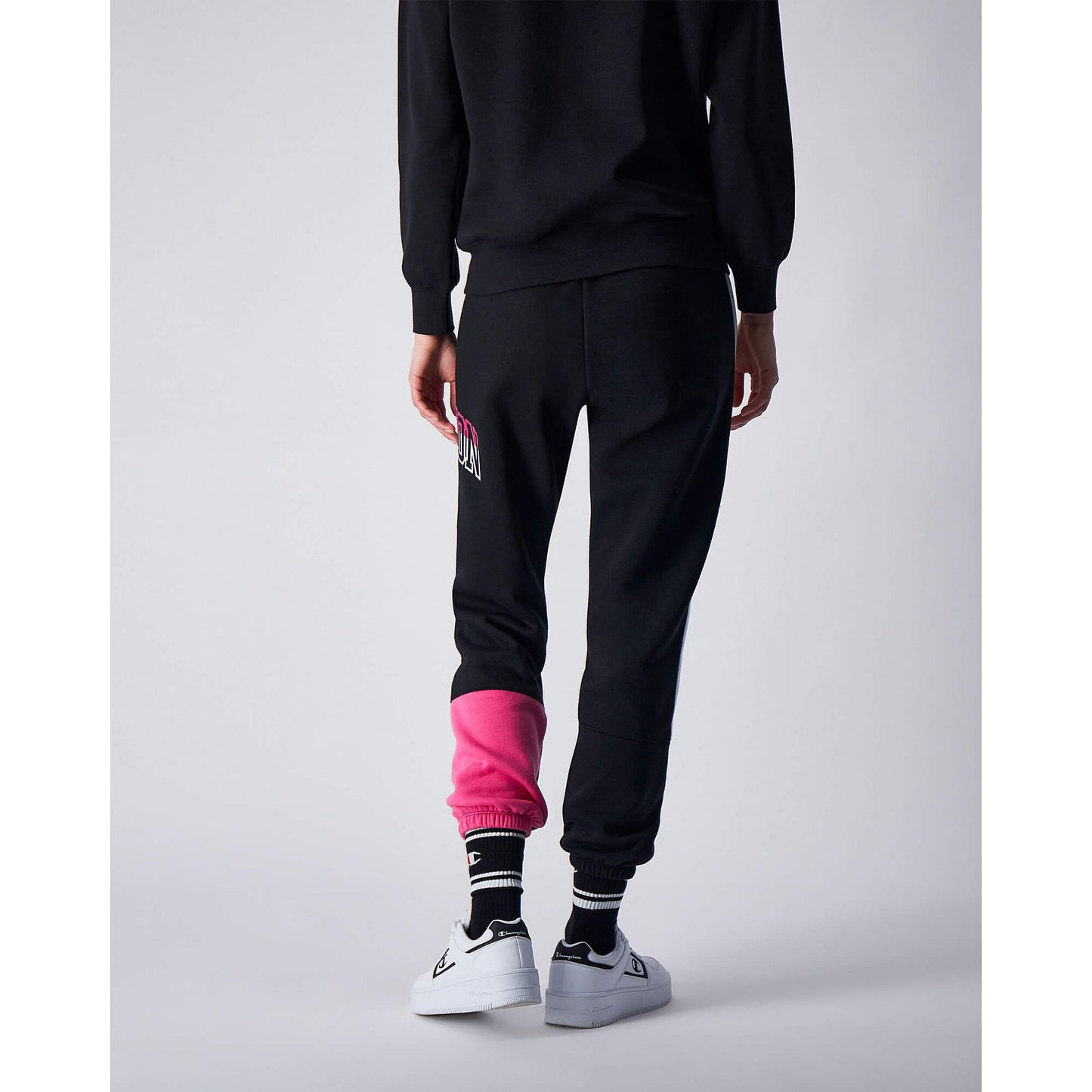 Champion Multi Colour Punch Fleece Joggers Black/Pink