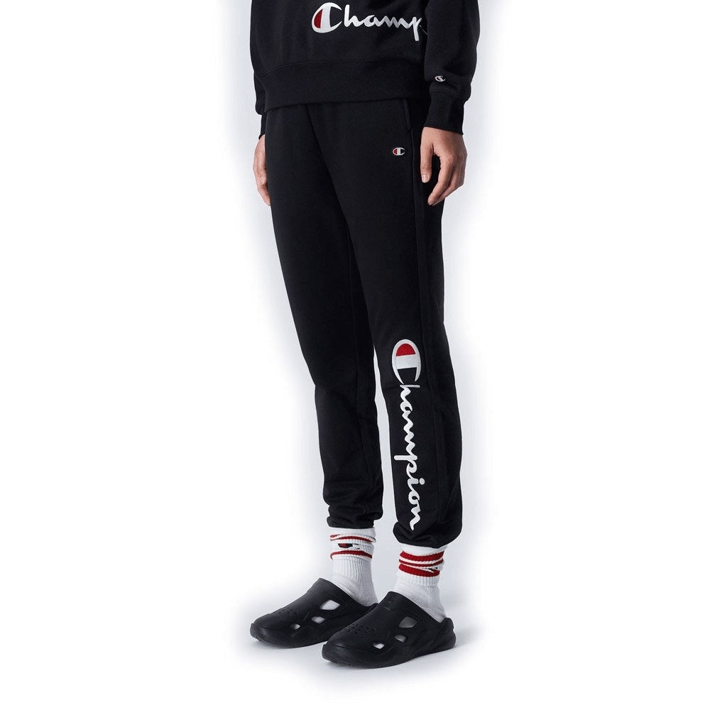 Champion Leg Script Logo Fleece Joggers Black