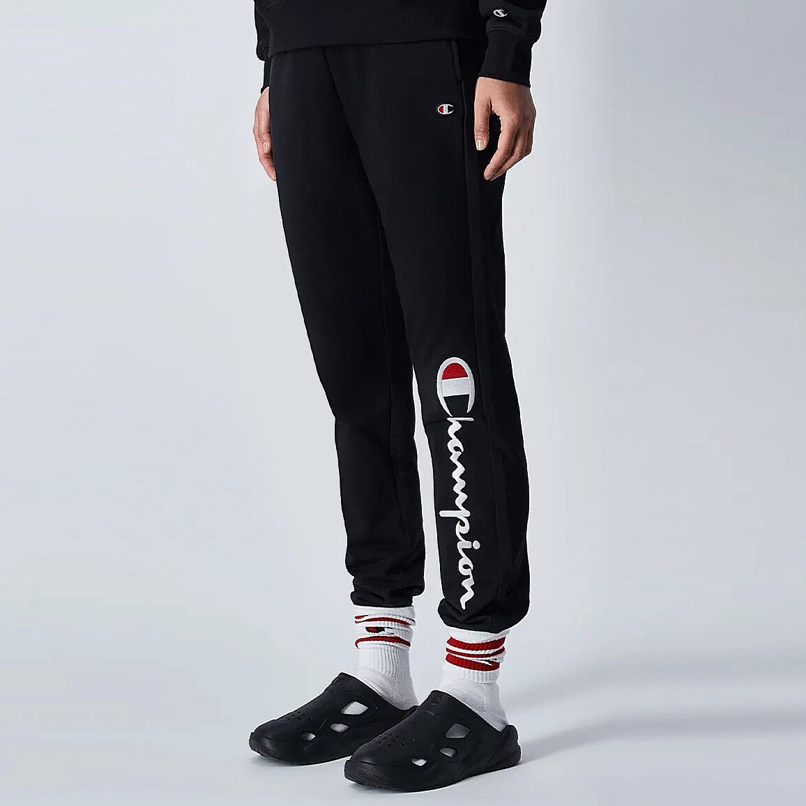 Champion Leg Script Logo Fleece Joggers Black