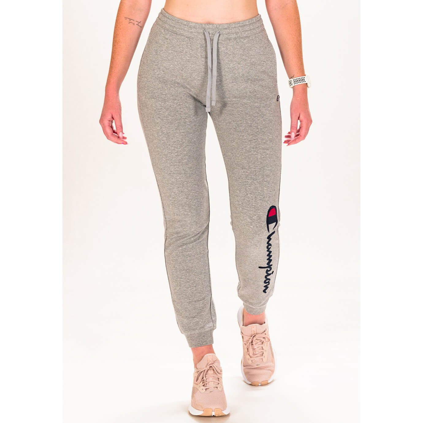 Champion Leg Script Logo Fleece Joggers Grey