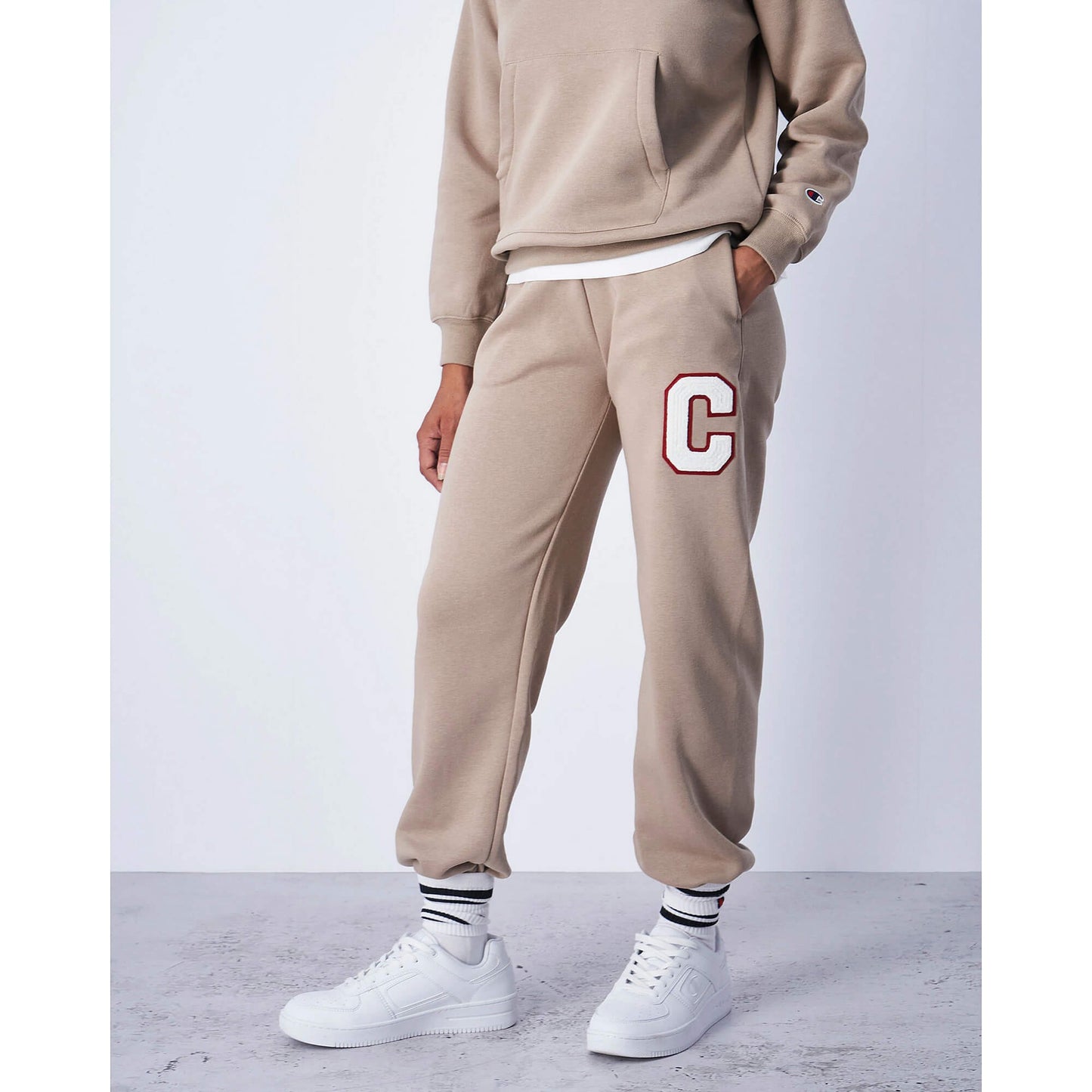 Champion Elastic Cuff Pants Cream