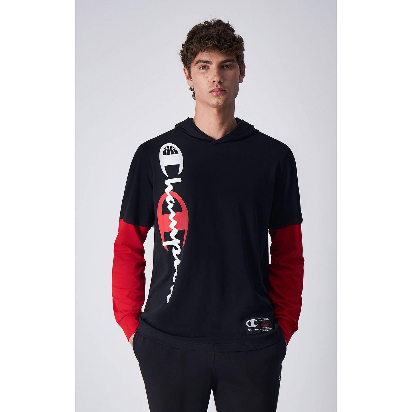 Champion Long Sleeve T-Shirt Black/Red