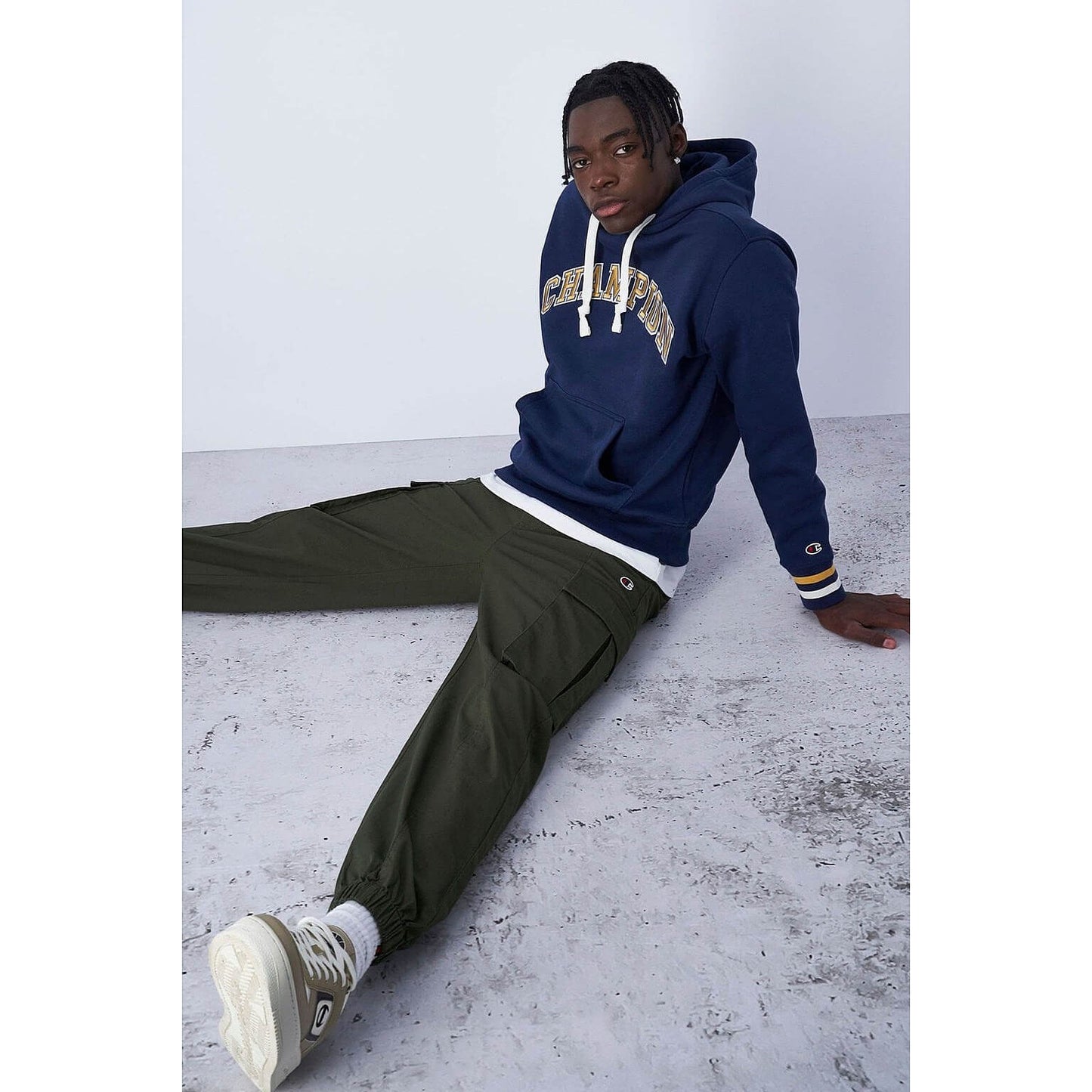 Mikina s kapucňou Champion Hooded Sweatshirt tmavomodrá