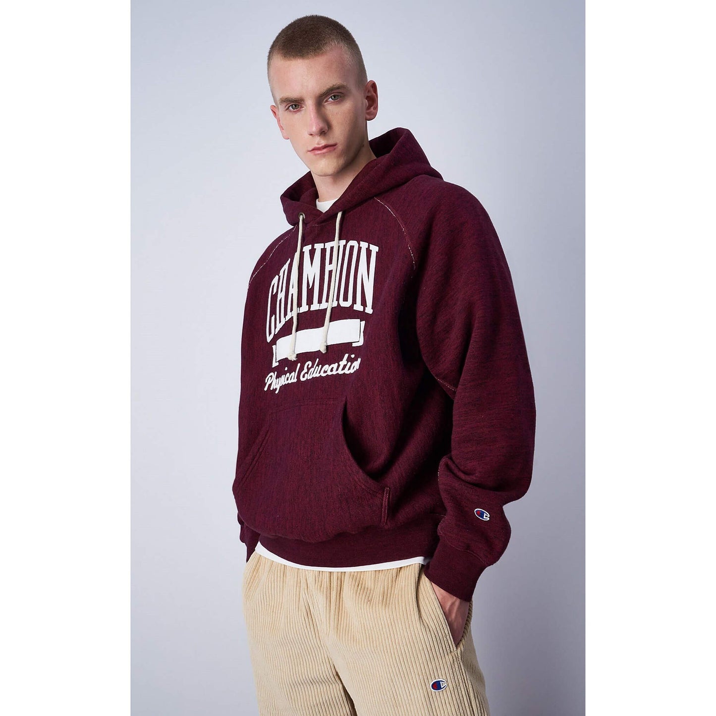 Mikina s kapucňou Champion Premium Hooded Sweatshirt bordová