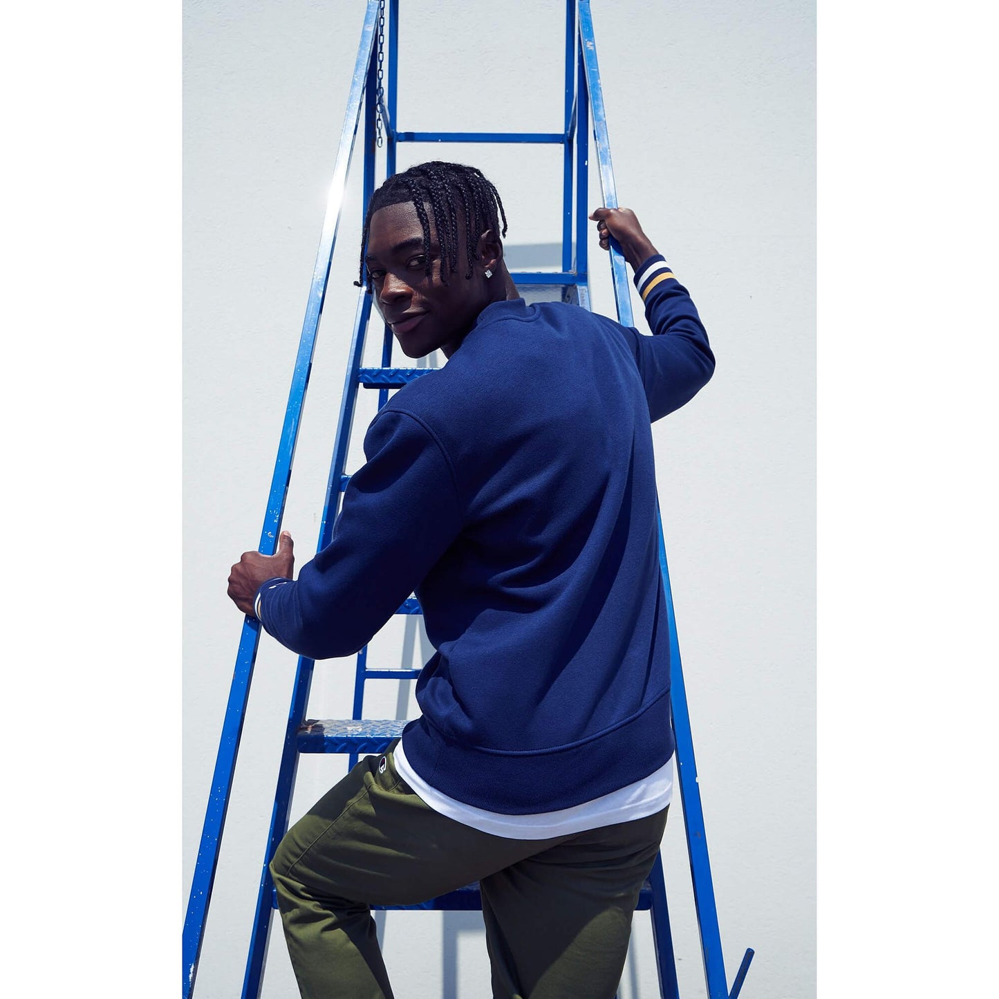 Mikina Champion Bookstore Heavy Fleece Sweatshirt tmavomodrá