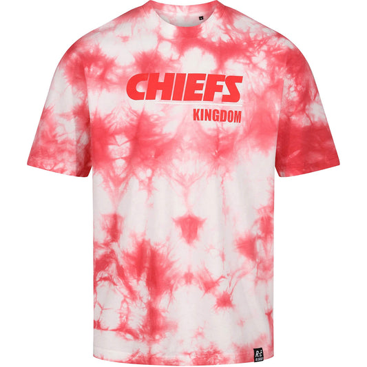 Re:Covered NFL Chiefs Kingdom Red Tie Dye Relaxed T-Shirt