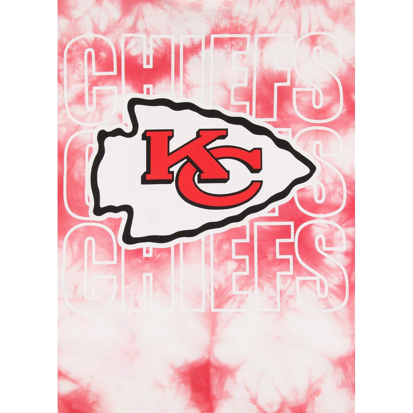 Re:Covered NFL Chiefs Kingdom Red Tie Dye Relaxed T-Shirt