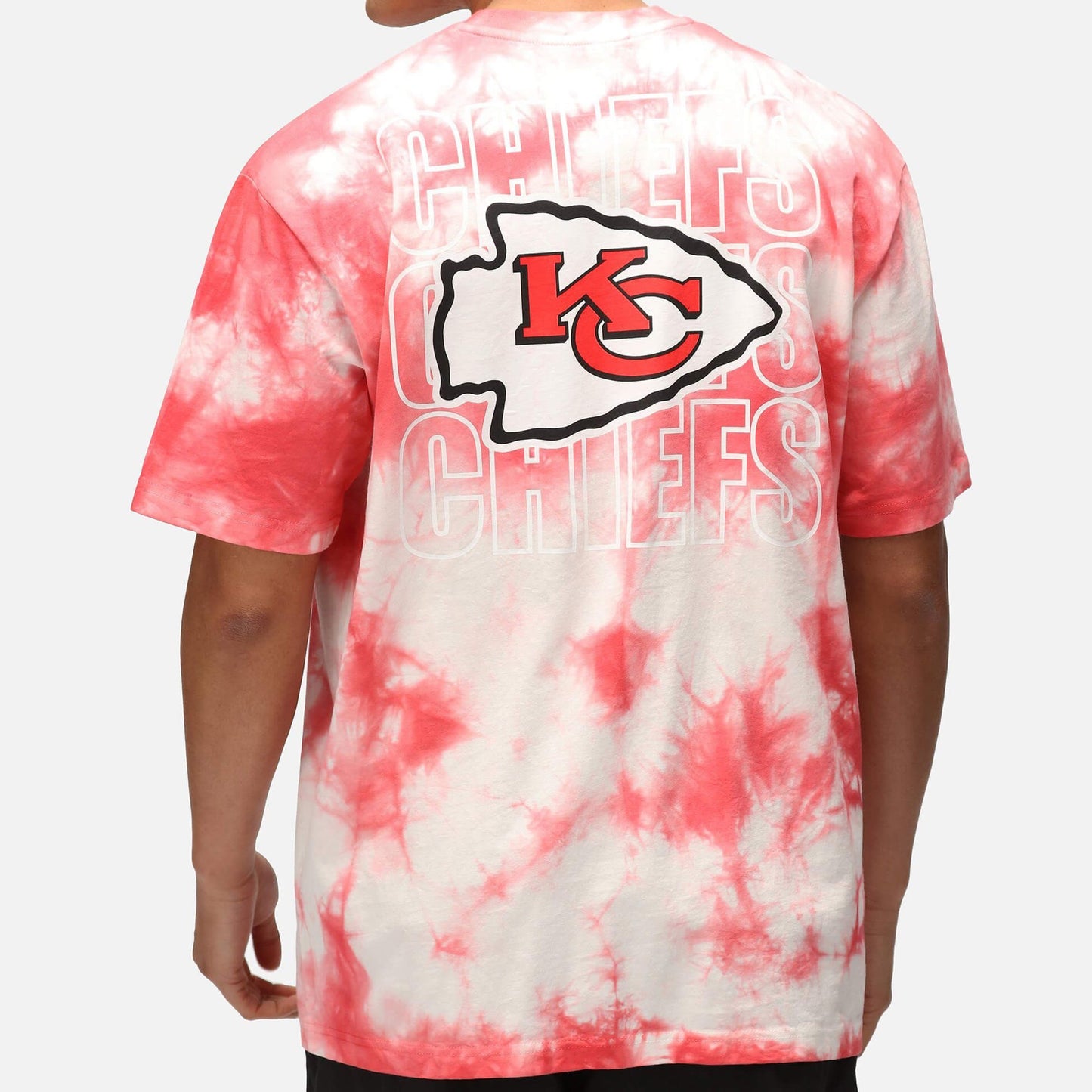 Re:Covered NFL Chiefs Kingdom Red Tie Dye Relaxed T-Shirt