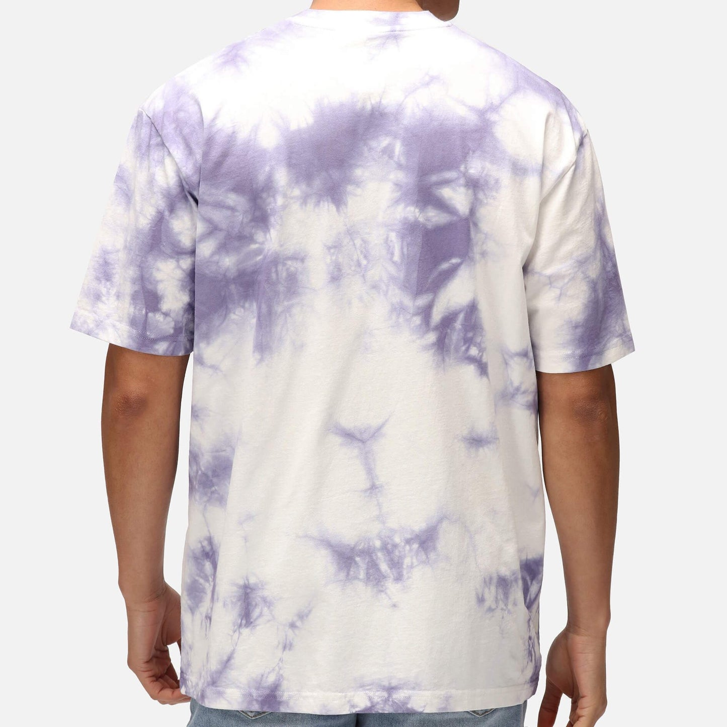 Re:Covered NFL Ravens Badge Purple Tie Dye Relaxed T-Shirt