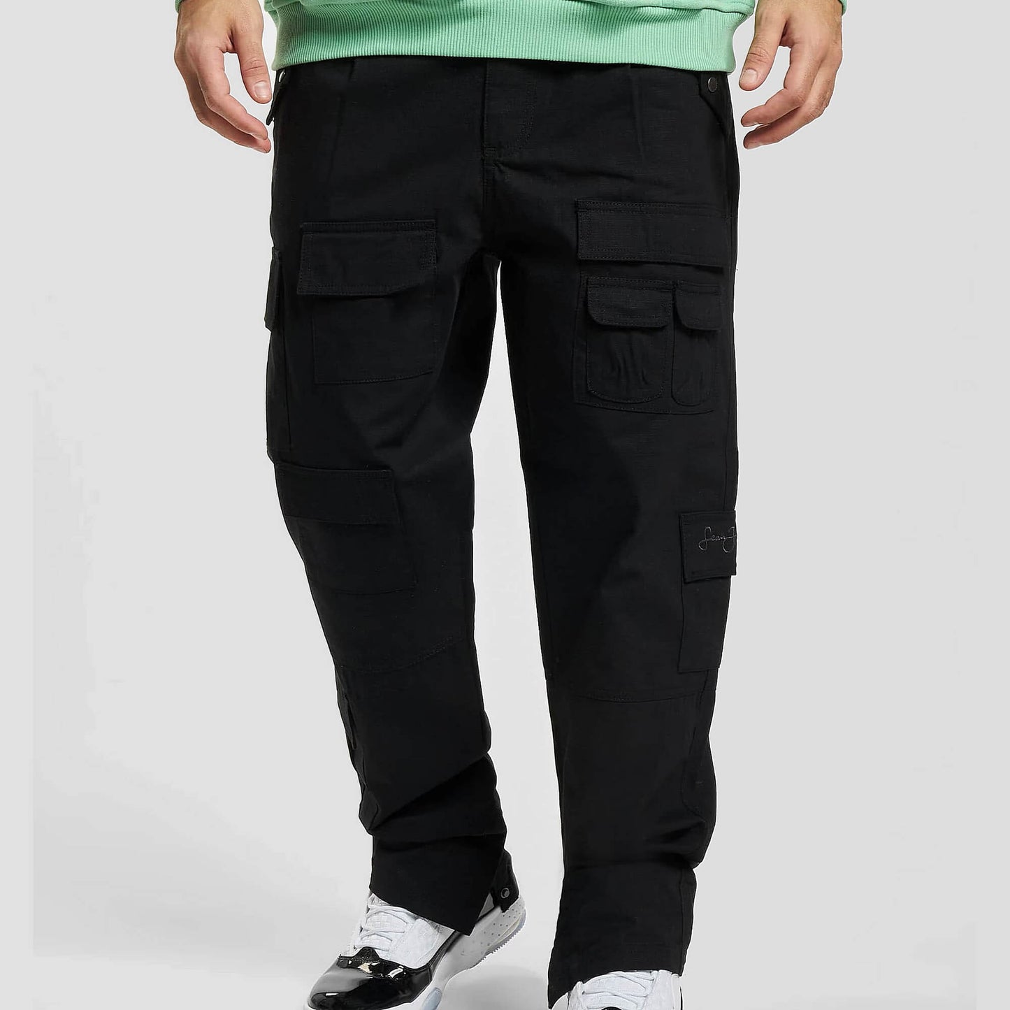 Nohavice Sean John SJ Script Logo Mulitpocket Cargopants - black čierne