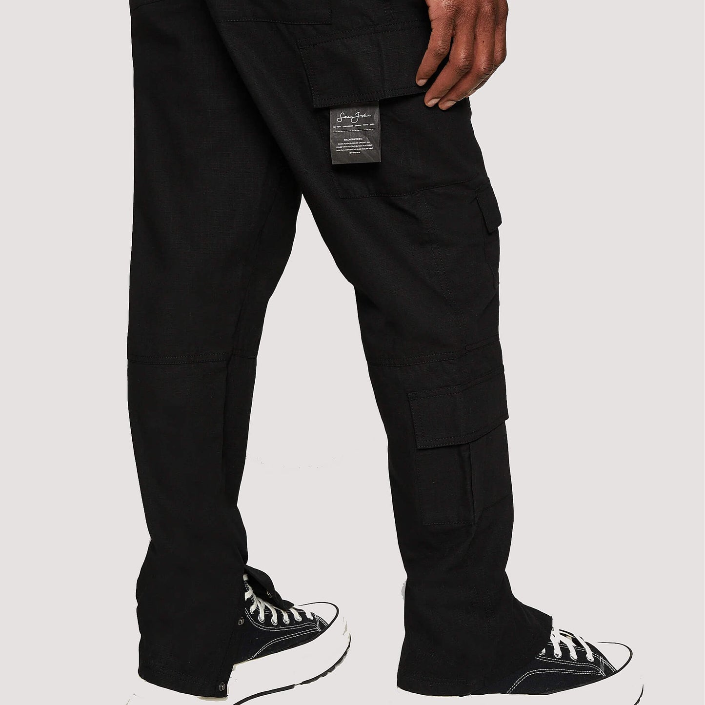 Nohavice Sean John SJ Script Logo Mulitpocket Cargopants - black čierne